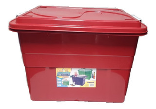 Caixa Organizadora 70 Lts Plástico Vermel...