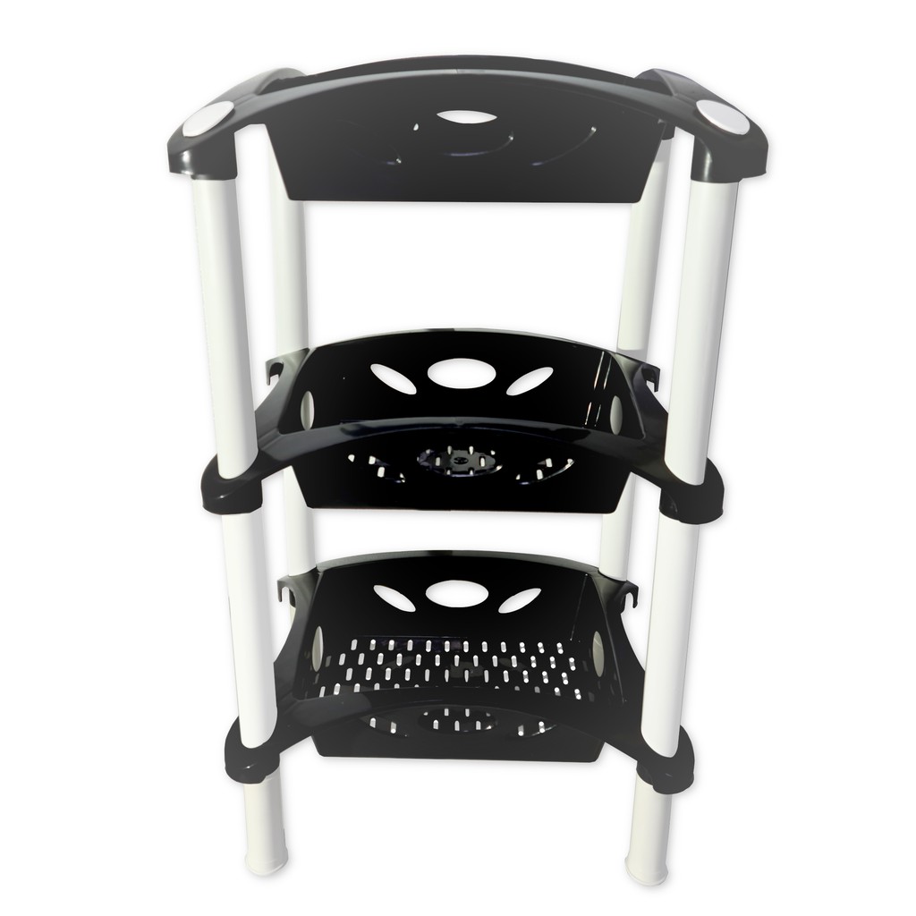 Fruteira Com 3 Cestas Plástico Preto 719