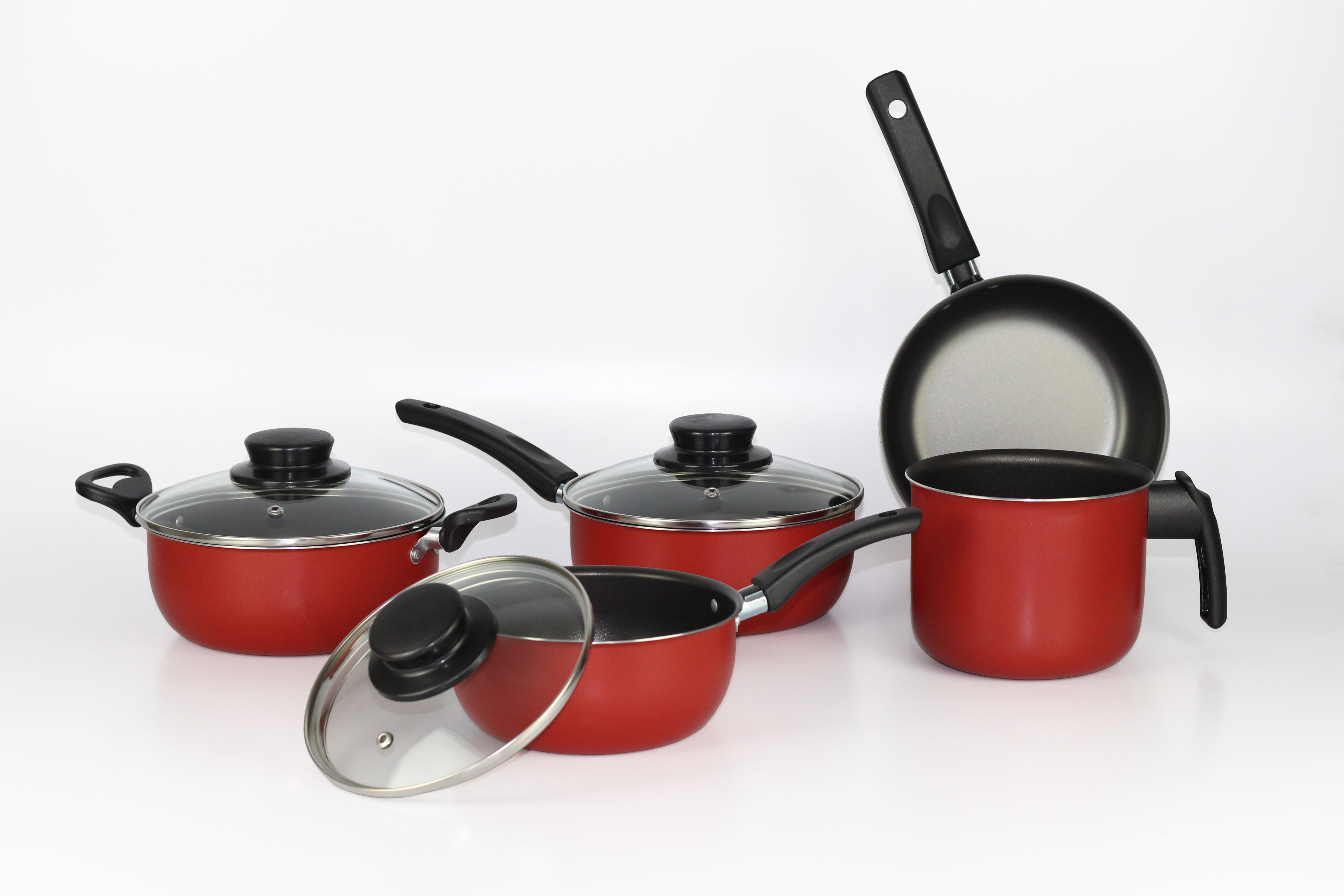Jogo de Panela Elegant Vermelho 5 Peças A...
