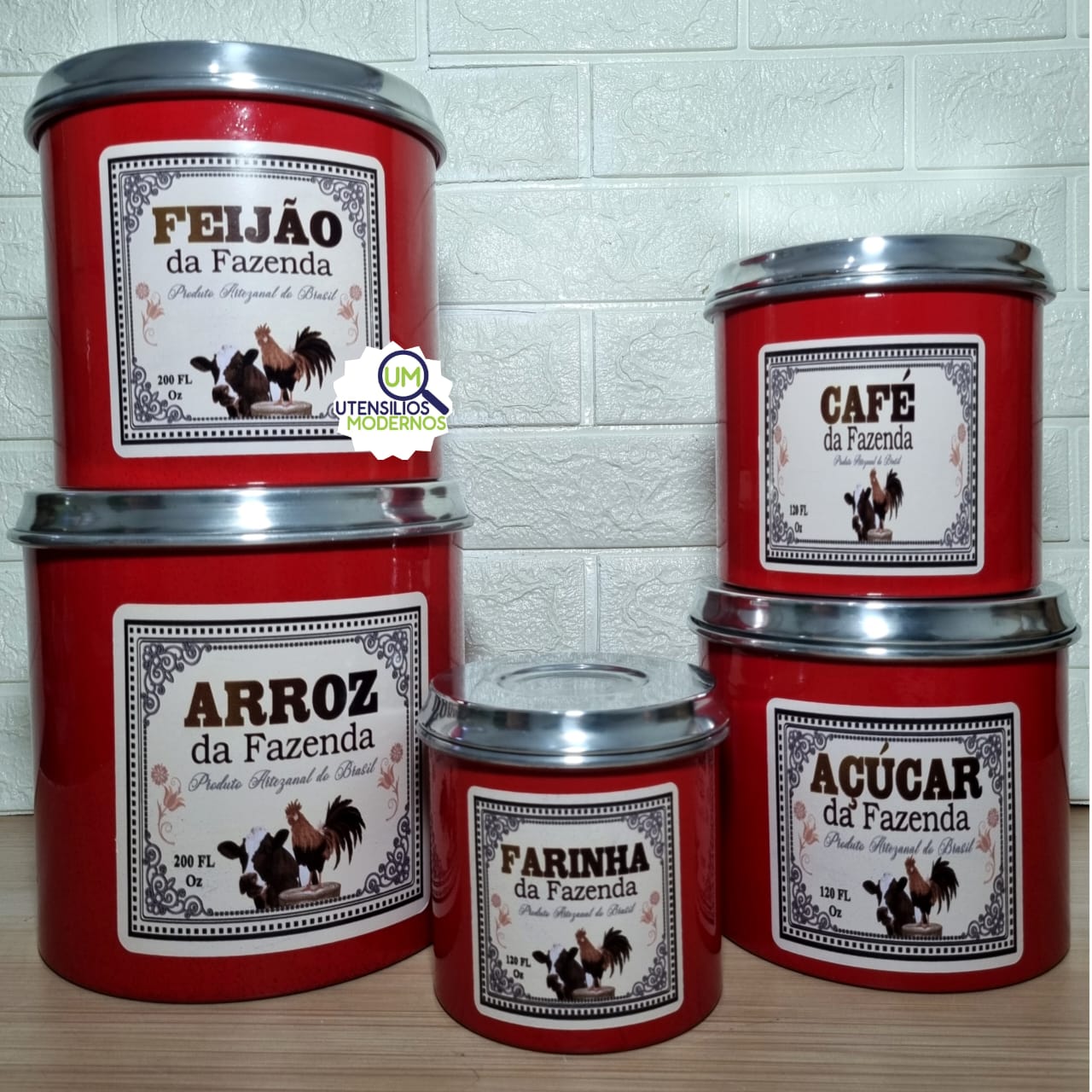 Jogo de Panela Vermelho 5 pçs+ Fervedor +...