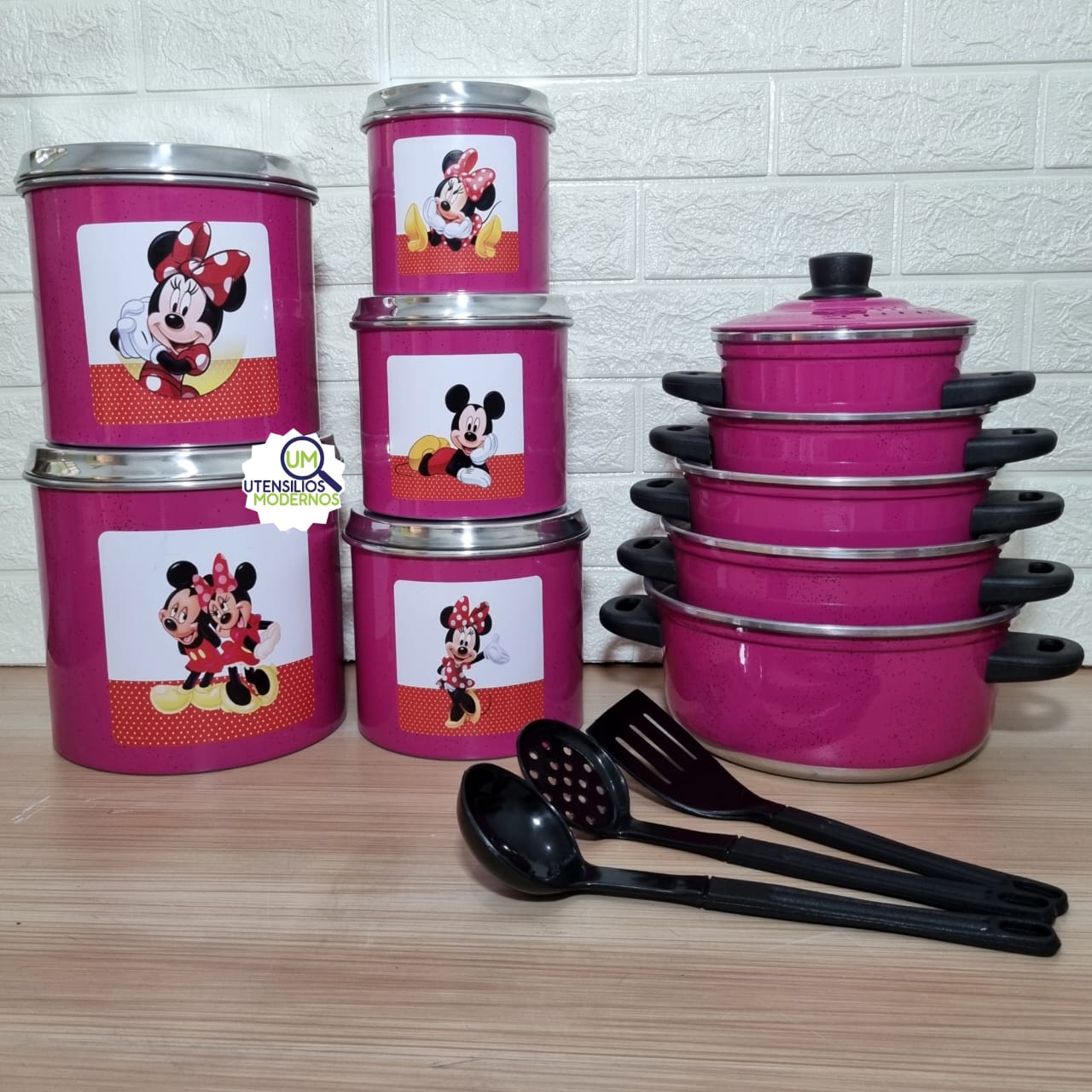 Jogo de Panela Rosa Pink 5 Pçs + Jogo de ...