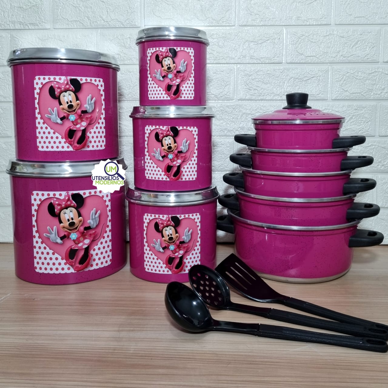 Jogo de Panela Rosa Pink 5 Pçs + Jogo de ...
