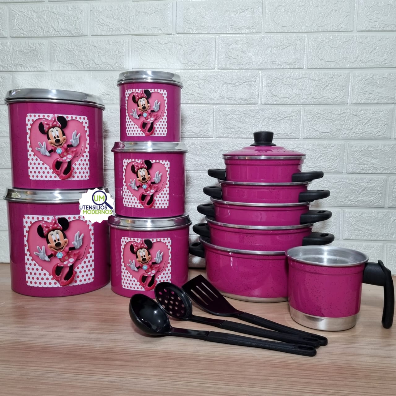 Jogo de Panela Rosa Pink 5 Pçs + Ferv +Jo...