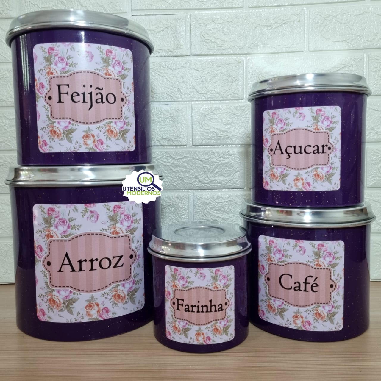 Jogo de Panela 5 Pçs Roxo + Jogo de Manti...