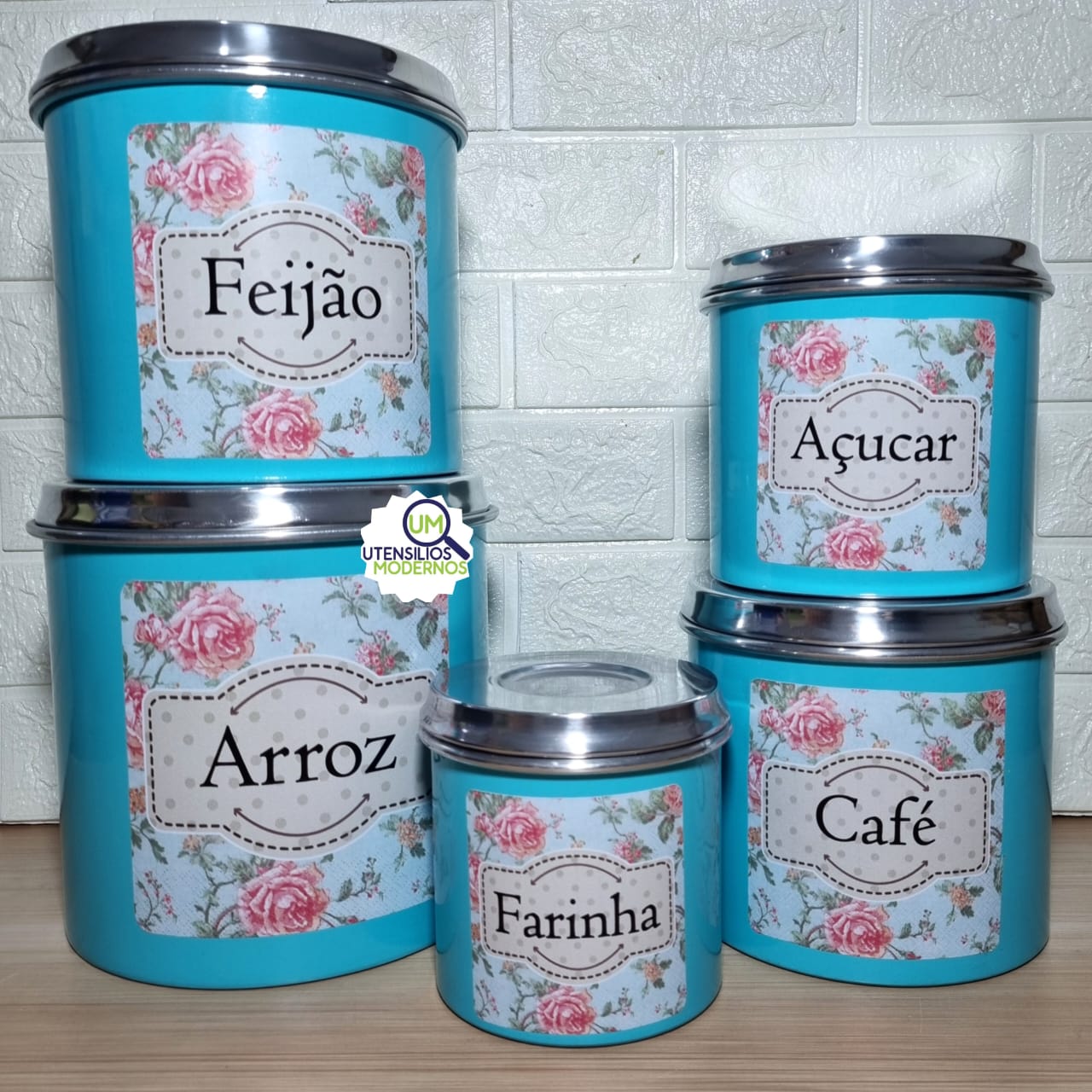 Jogo de Mantimentos Alumínio 5 Peças Tiff...