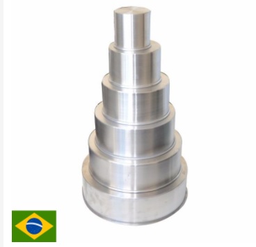 Jogo de Assadeira Forma 6 pçs Redonda Alt...