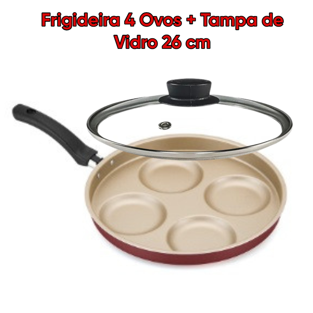 Frigideira Antiaderente Para 4 Ovos Cerej...