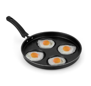 Frigideira Antiaderente Para 4 Ovos Preto