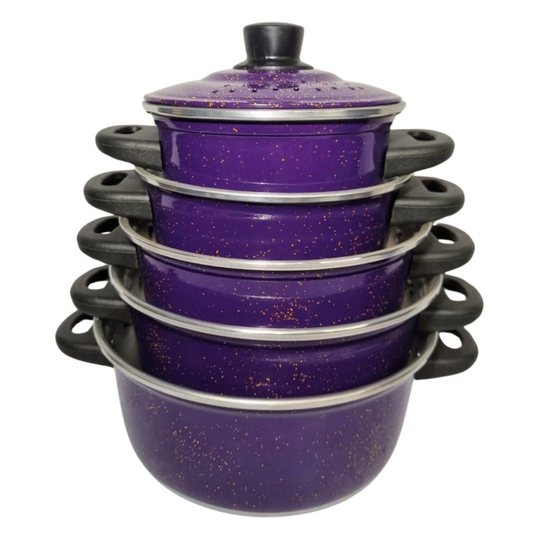 Jogo de Panelas de Alumínio 5 Peças Roxo ...