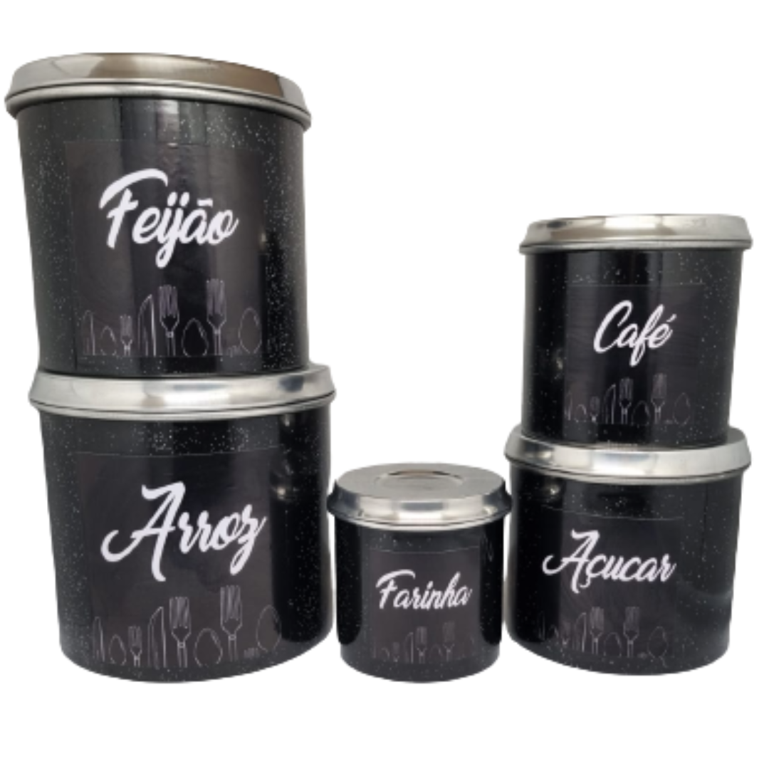 Jogo de Porta Mantimentos em Alumínio 5 P...