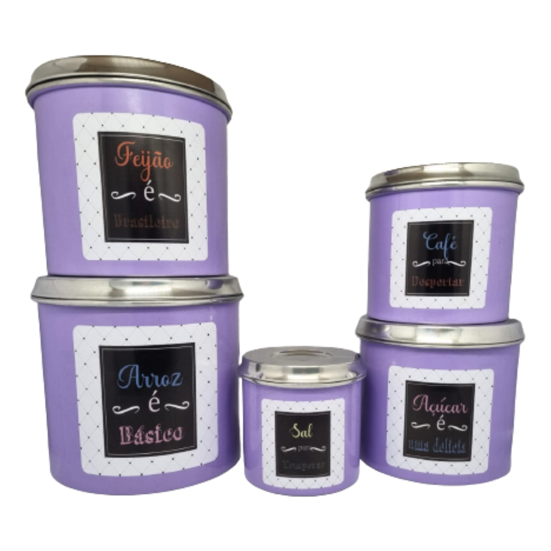 Jogo de Porta Mantimentos em Alumínio 5 P...