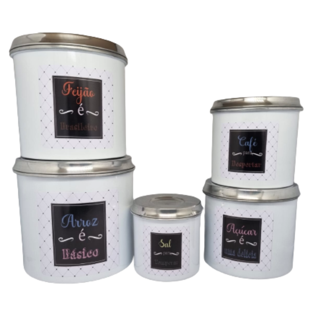 Jogo de Porta Mantimentos em Alumínio 5 P...