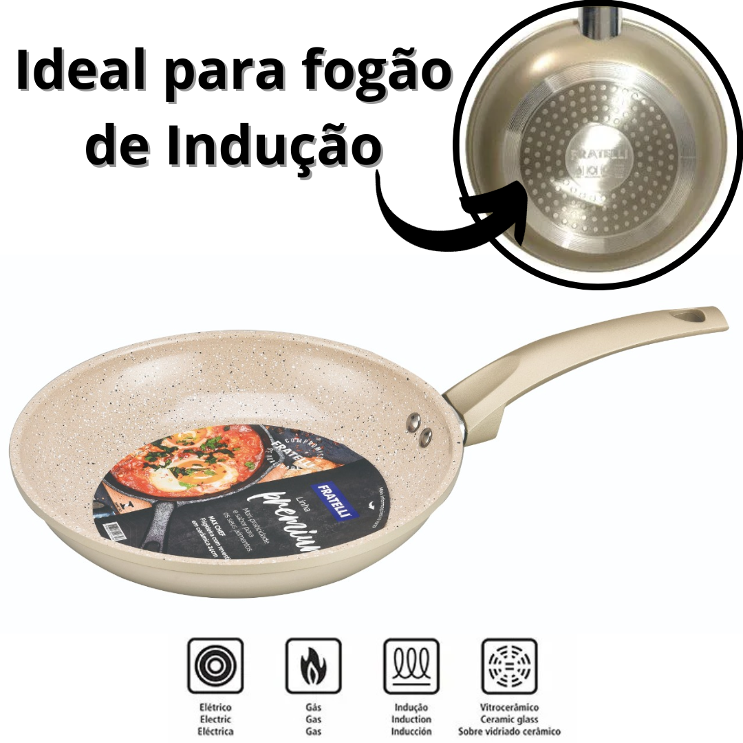 Frigideira Revestimento Cerâmica Bege 26 ...