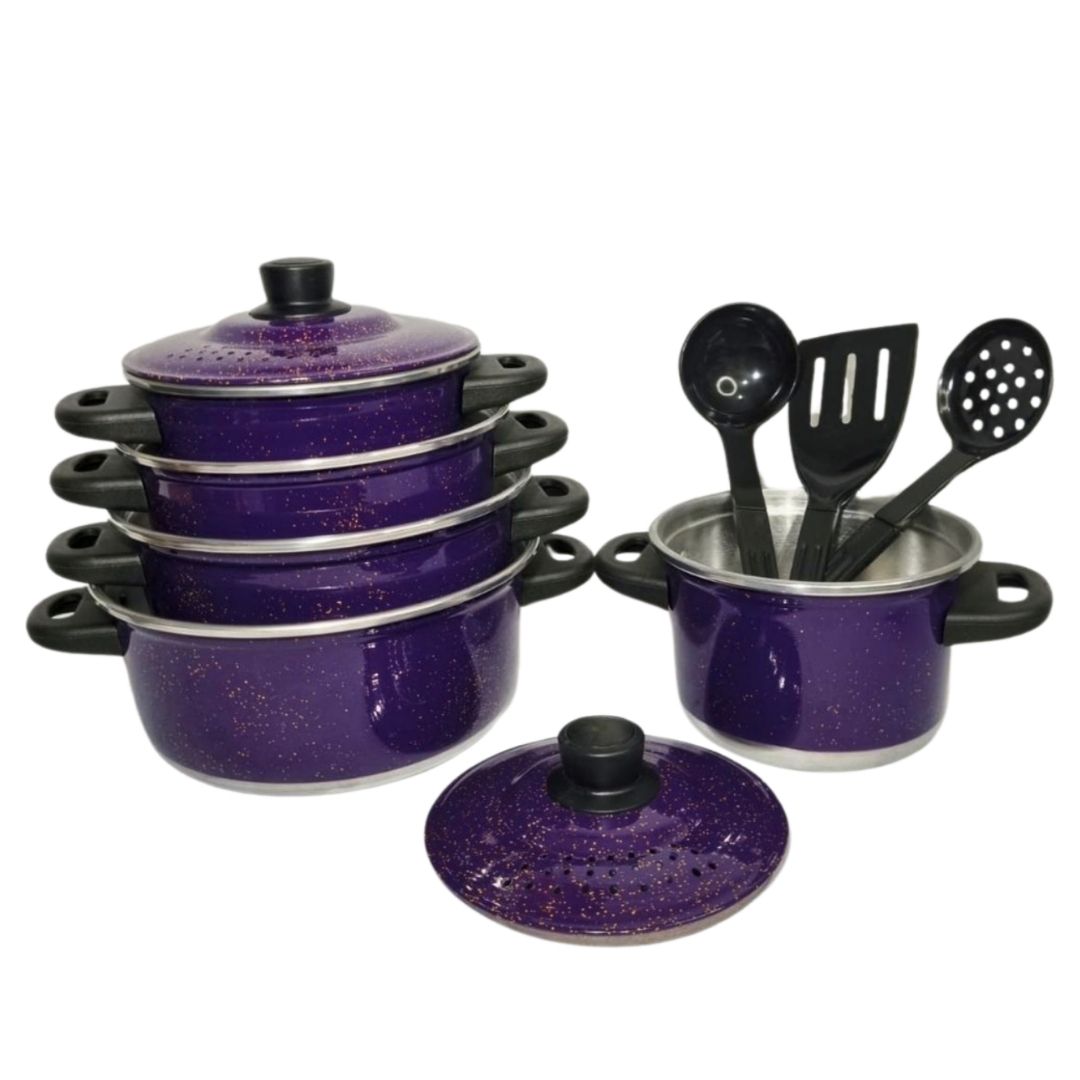 Jogo de Panelas de Aluminio 5 Peças Roxo ...