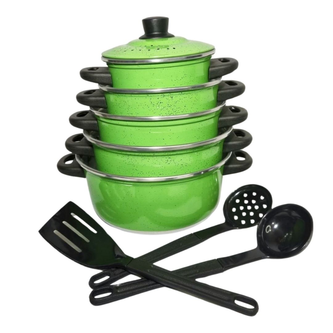 Jogo de Panelas de Aluminio 5 Peças Verde...